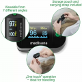 Медицински пулсоксиметър Medisana Pulse Oximeter PM 100, Уред за измерване нивото на кислород в кръвта и сърдечния пулс, Германия, Черен